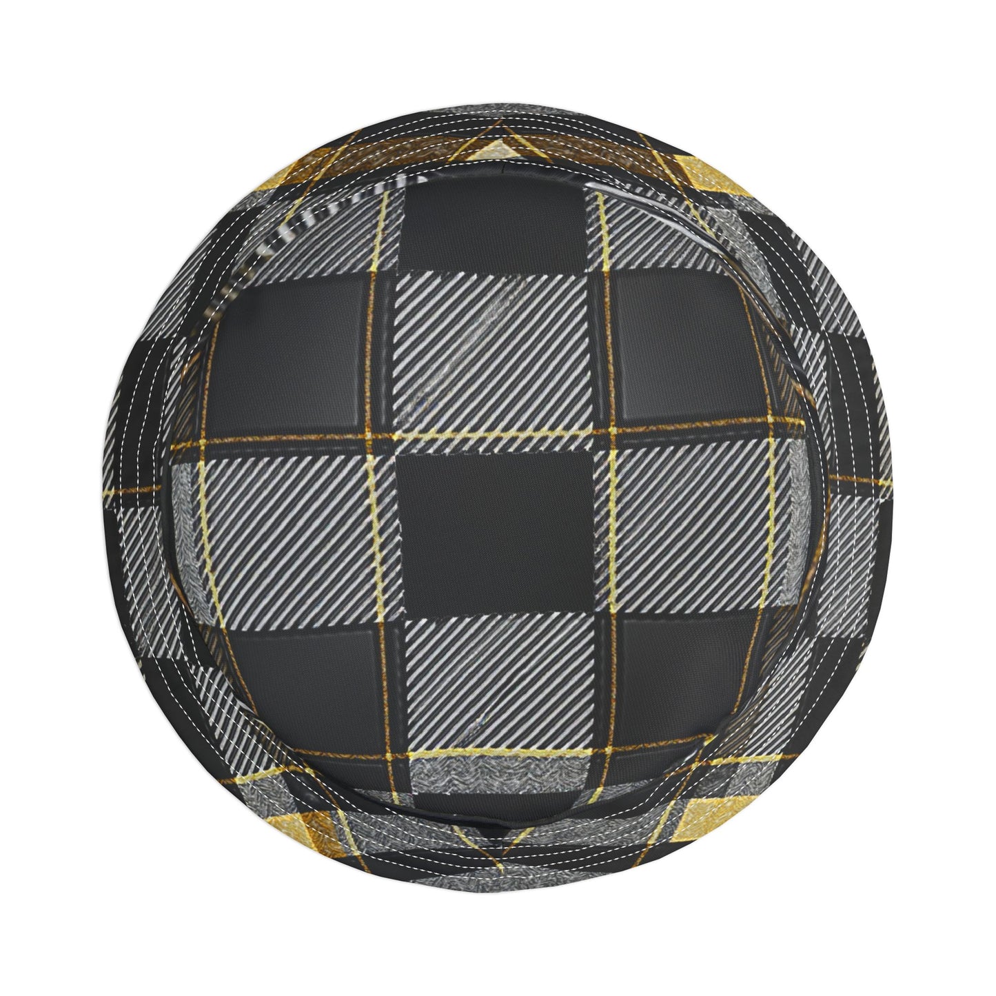 Stylish Plaid Bucket Hat with HAK Logo