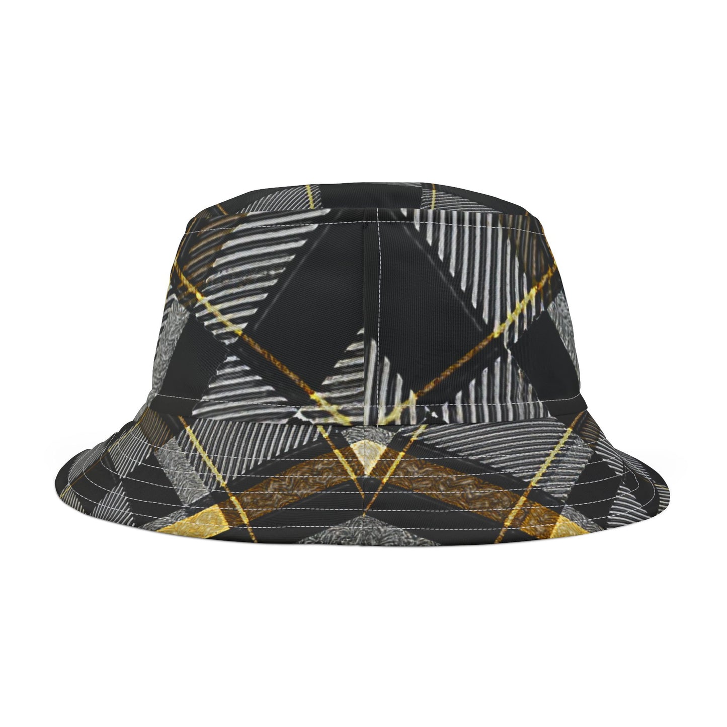 Stylish Plaid Bucket Hat with HAK Logo