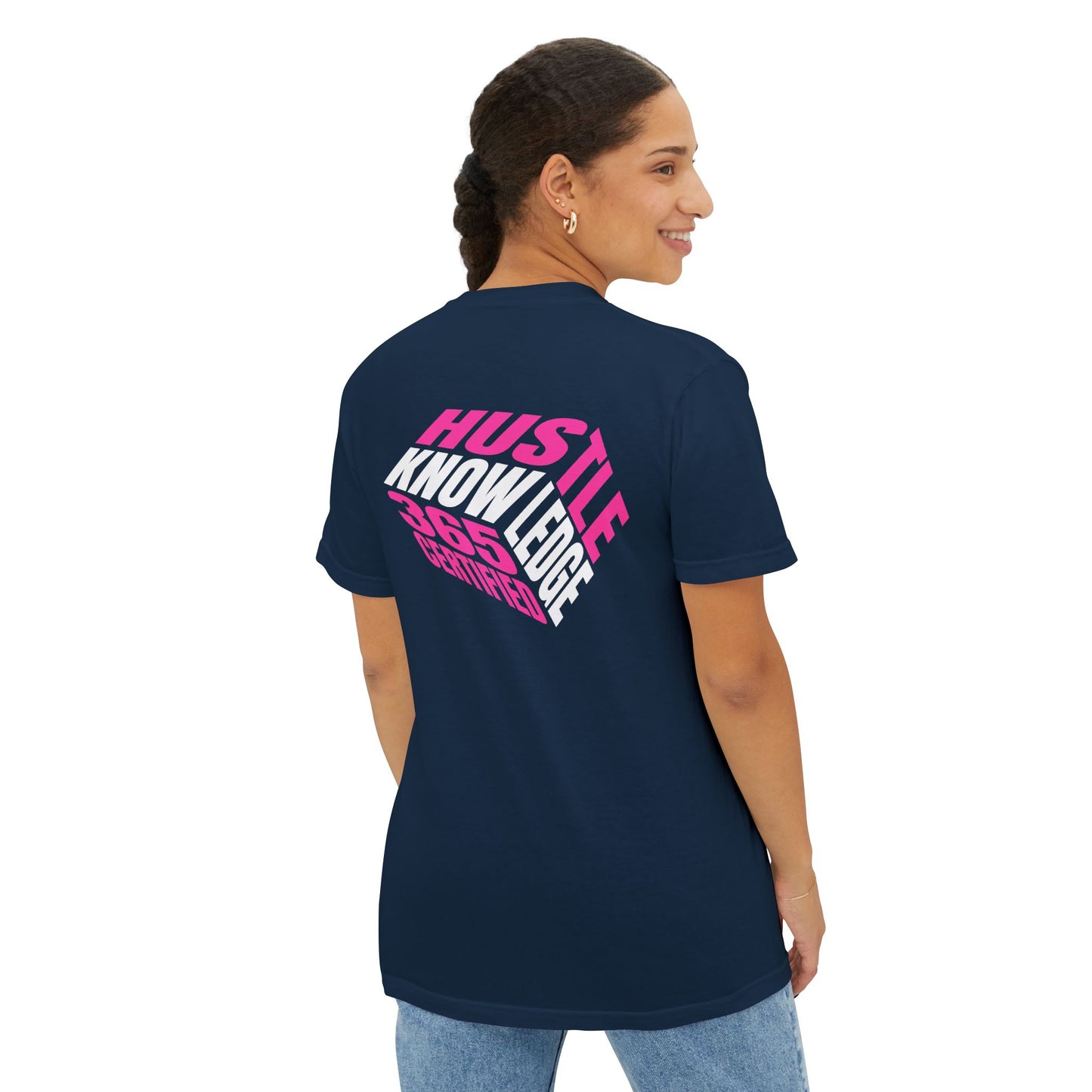 Hustle & Knowledge Unisex Pocket T-Shirt | Garment-Dyed Casual Tee