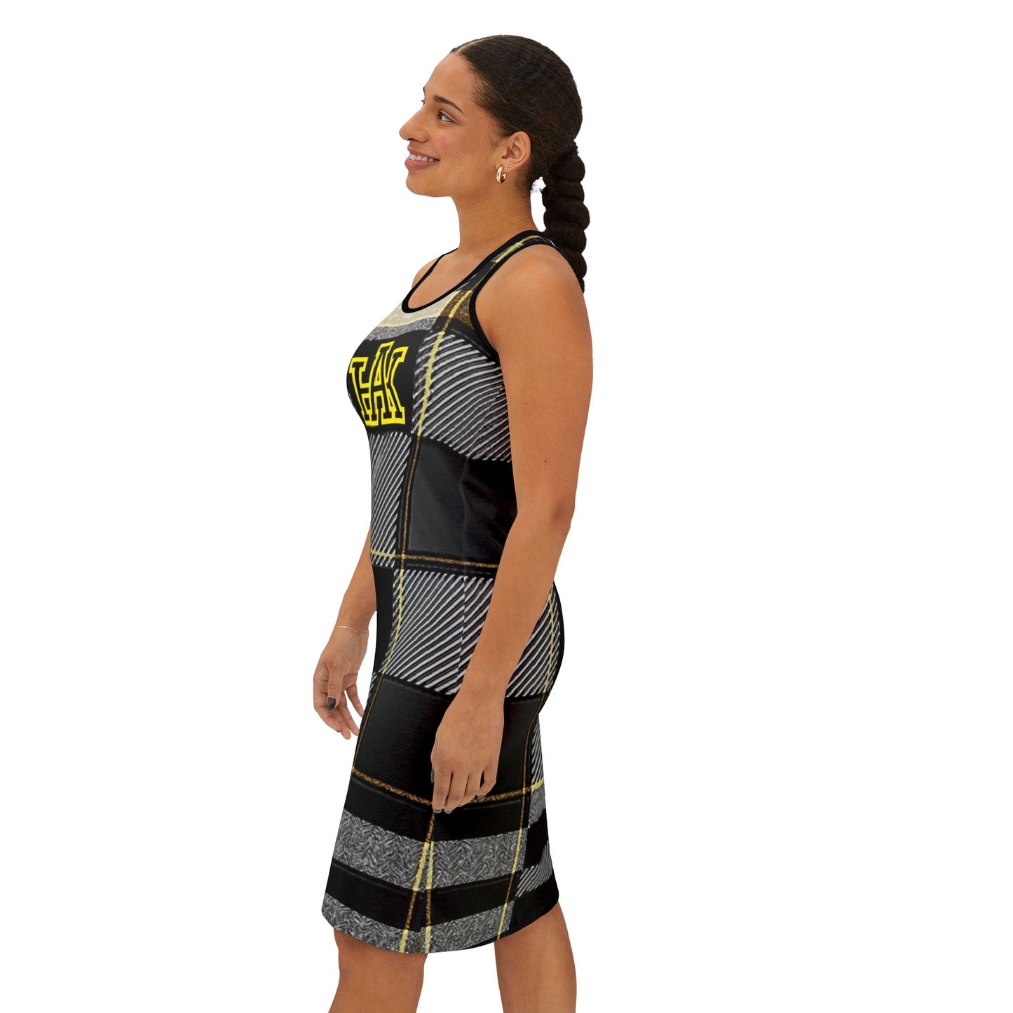 Stylish Plaid Women Racerback Dress - Perfect for Casual Outings & Summer Events