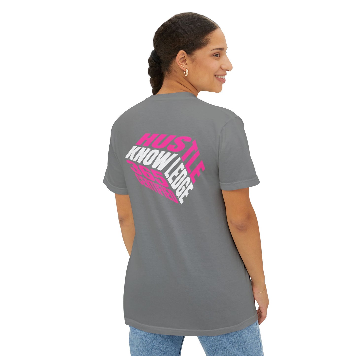 Hustle & Knowledge Unisex Pocket T-Shirt | Garment-Dyed Casual Tee