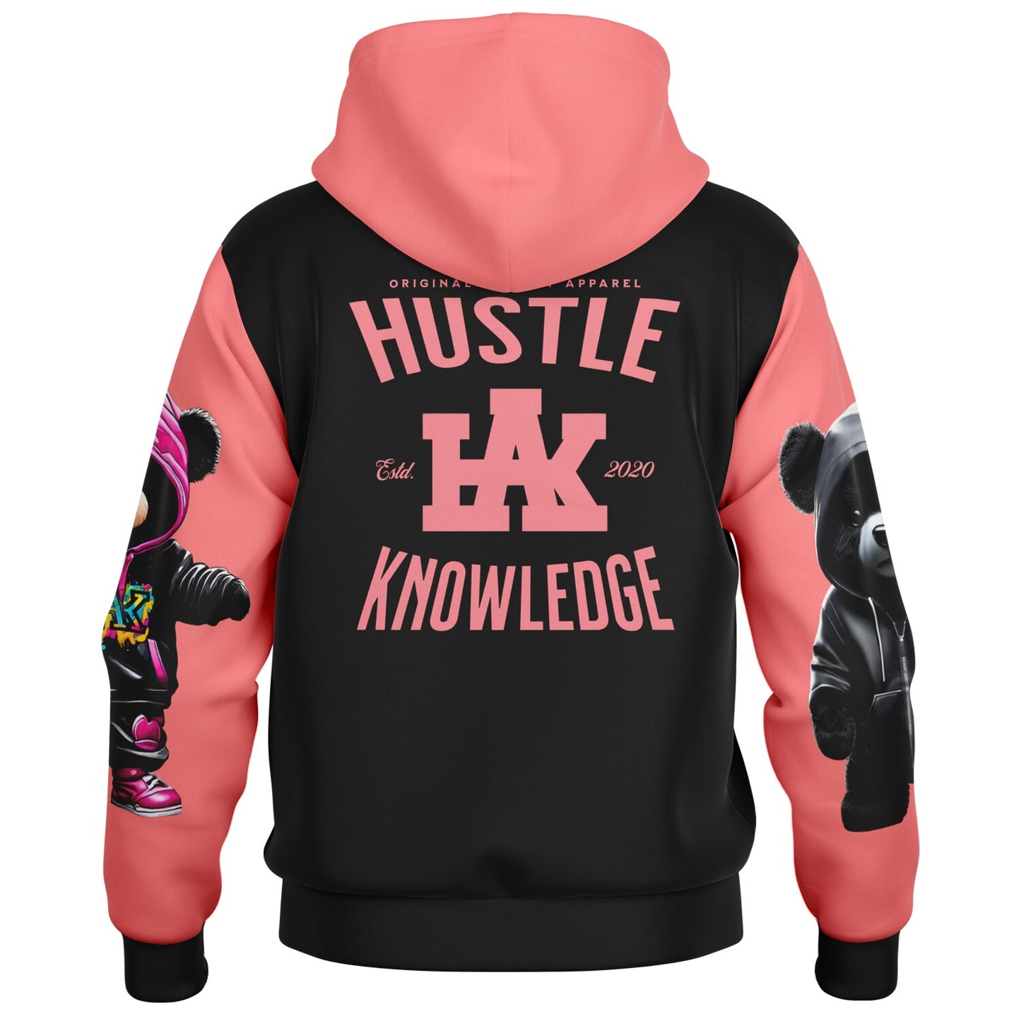 WOMANS Heavyweight Hooded Baseball Jacket - AOP