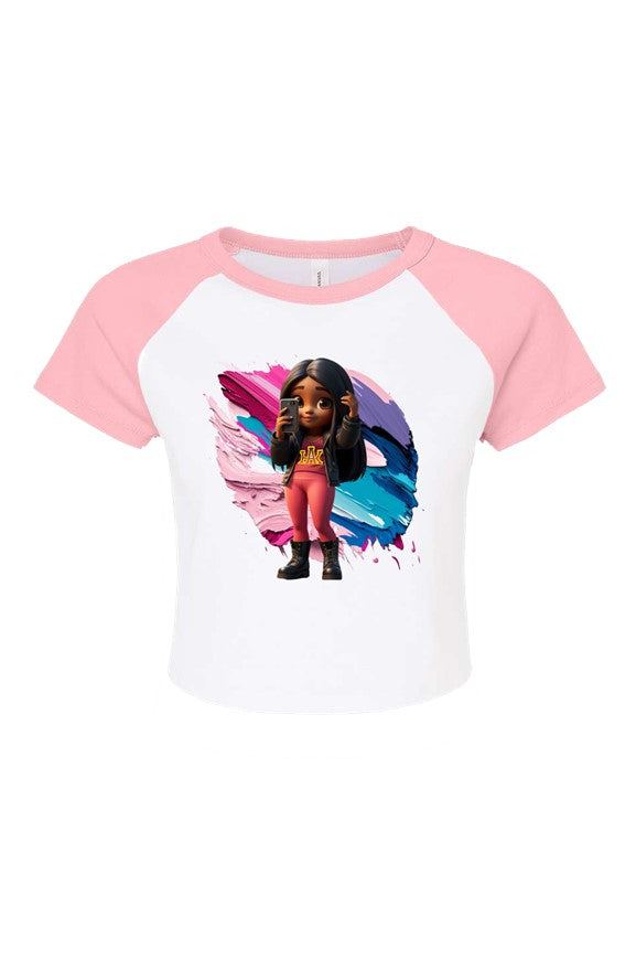 Micro Rib Raglan Baby Tee
