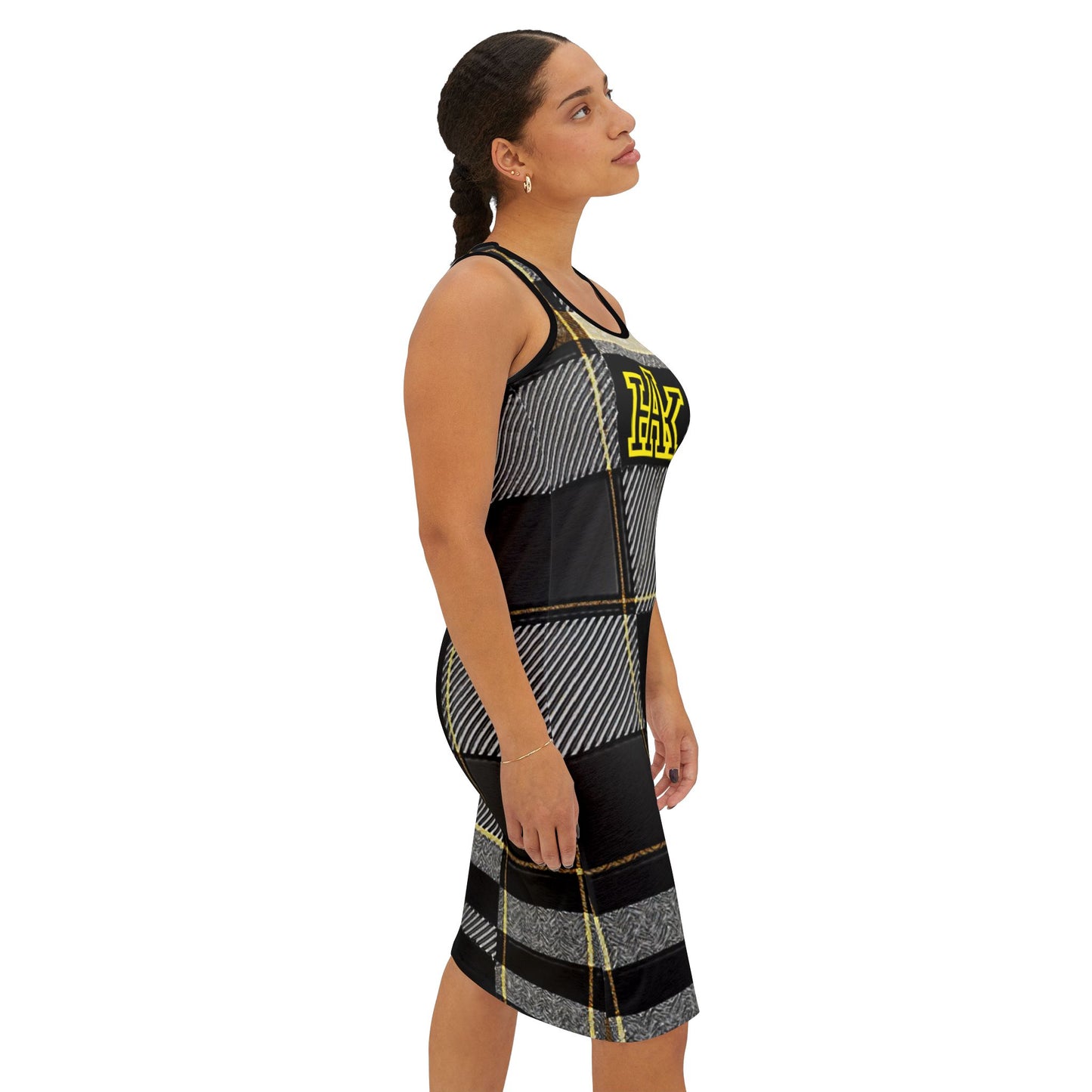 Stylish Plaid Women Racerback Dress - Perfect for Casual Outings & Summer Events