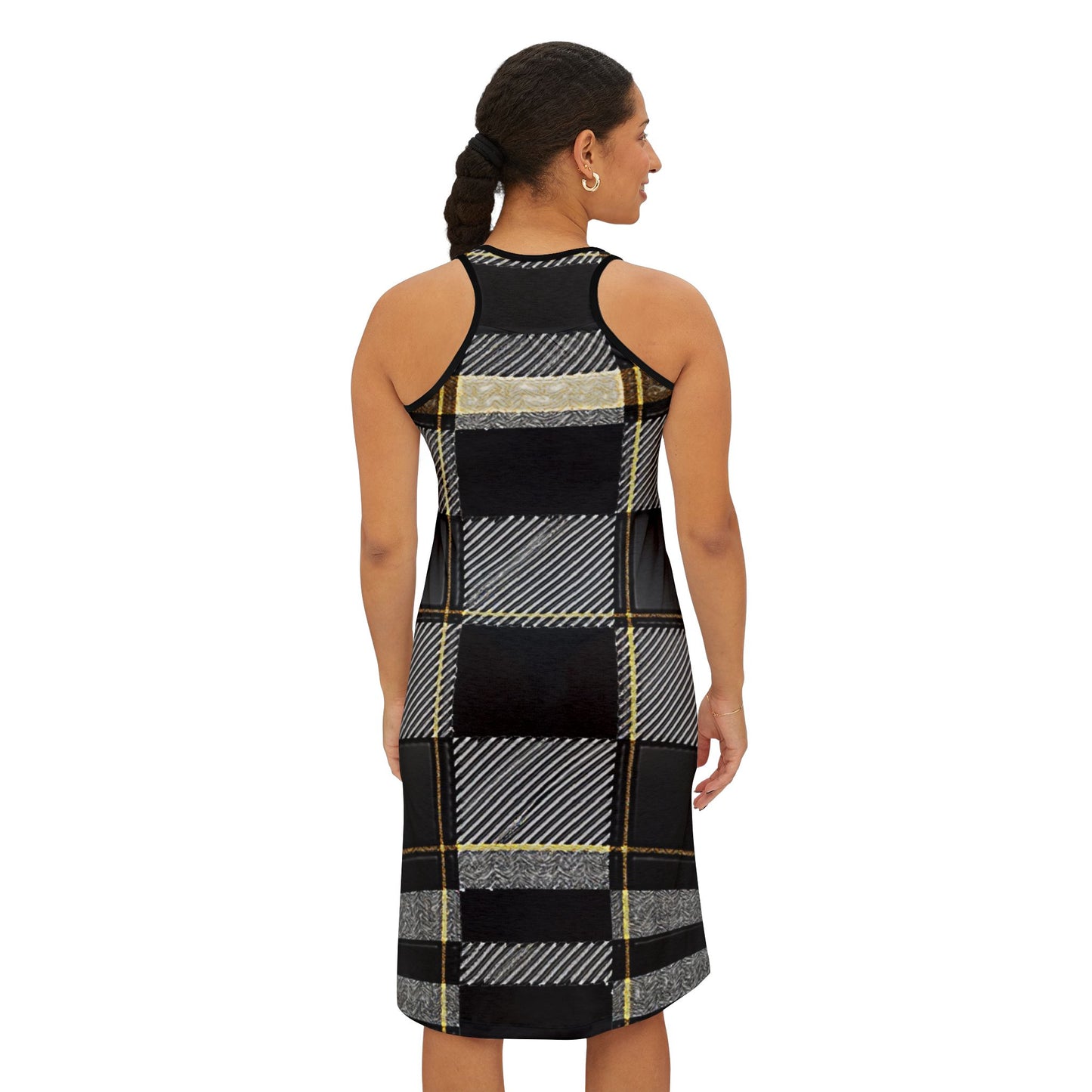 Stylish Plaid Women Racerback Dress - Perfect for Casual Outings & Summer Events