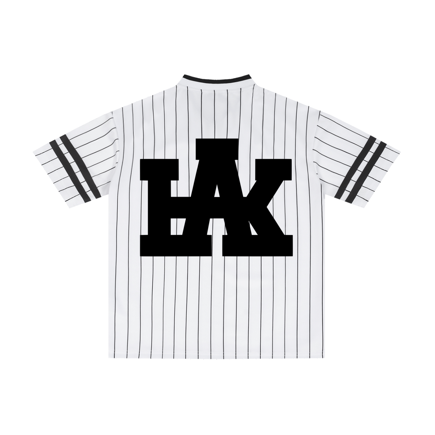 Unisex Striped Loose V-Neck T-Shirt