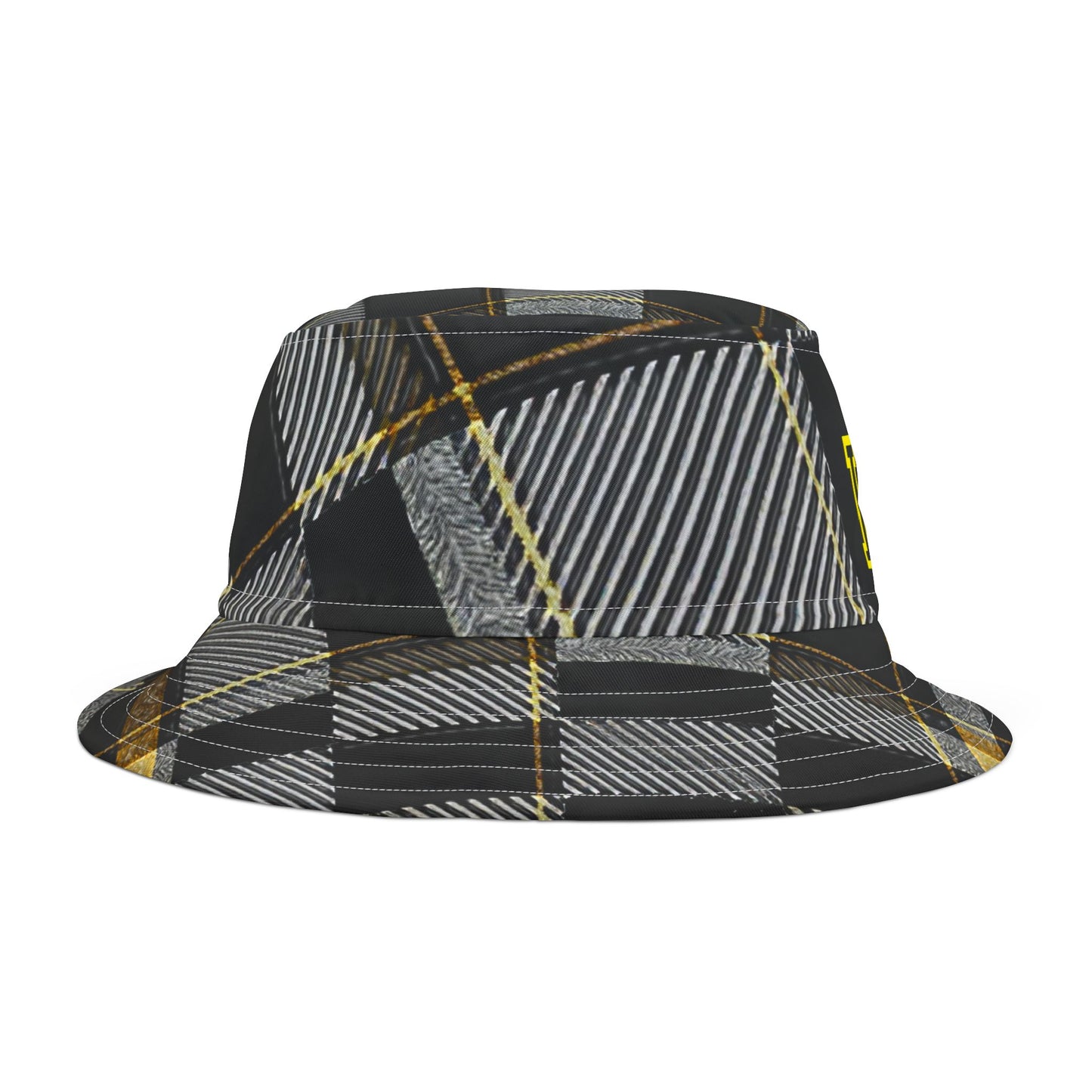 Stylish Plaid Bucket Hat with HAK Logo