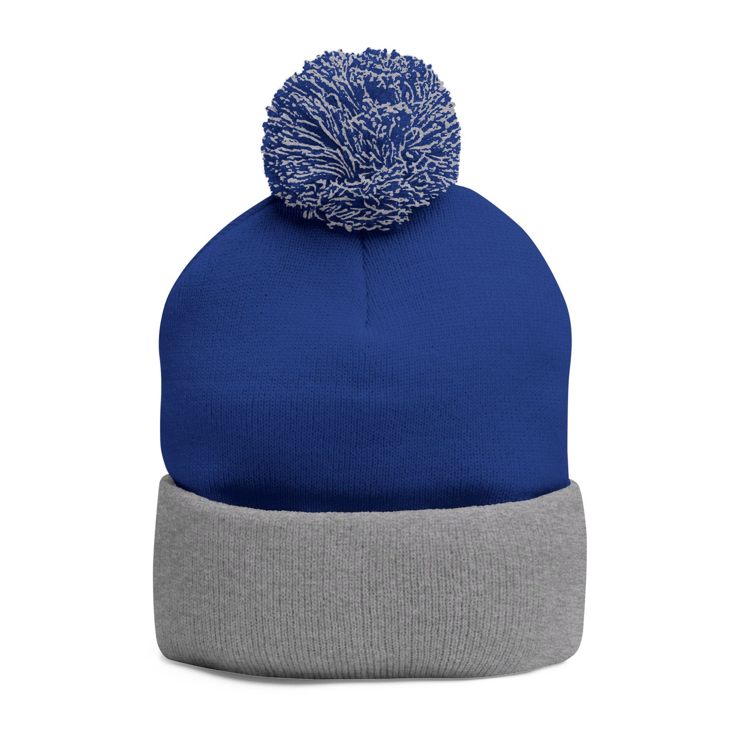 Hustle and Knowledge Pom-Pom Knit Cap
