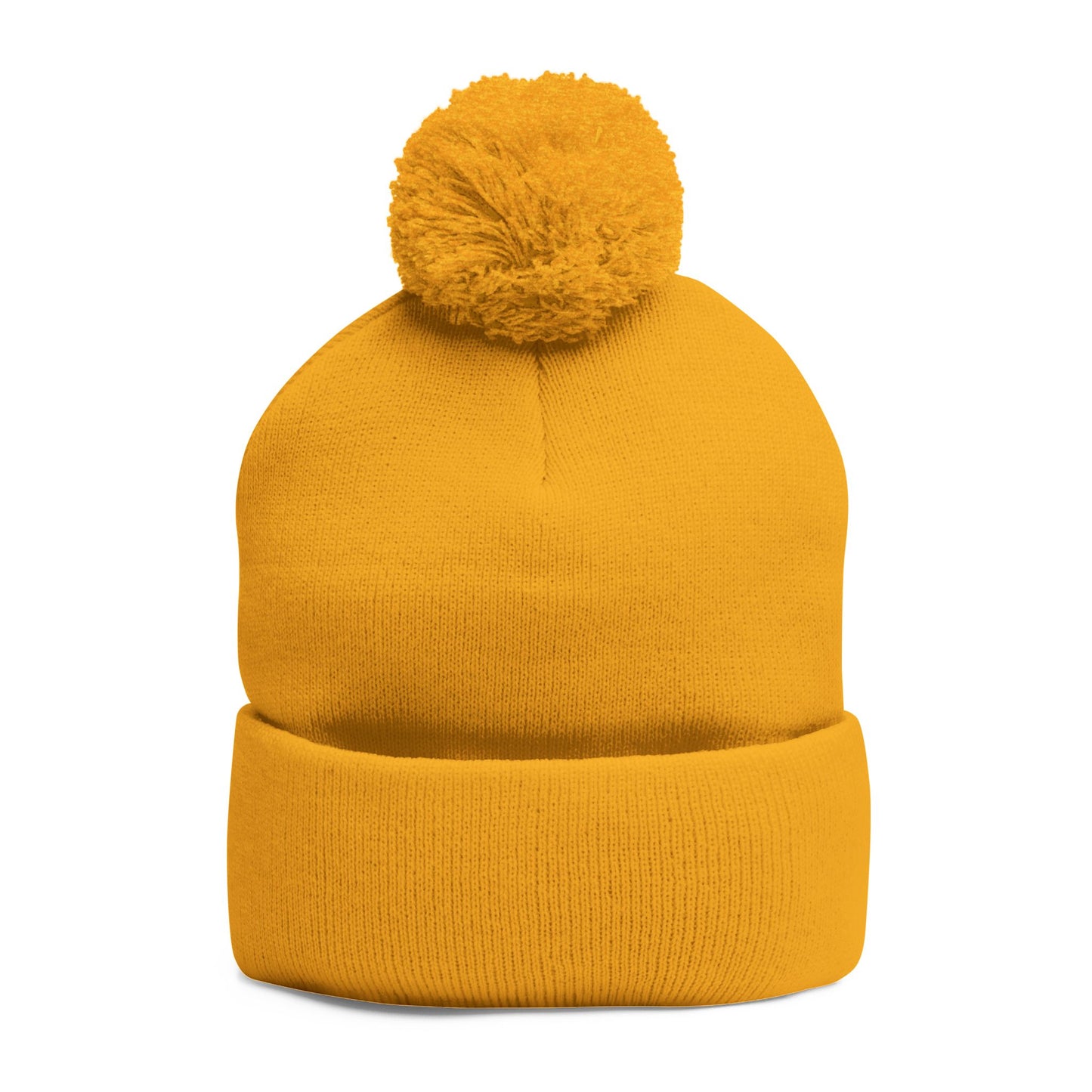 Hustle and Knowledge Pom-Pom Knit Cap