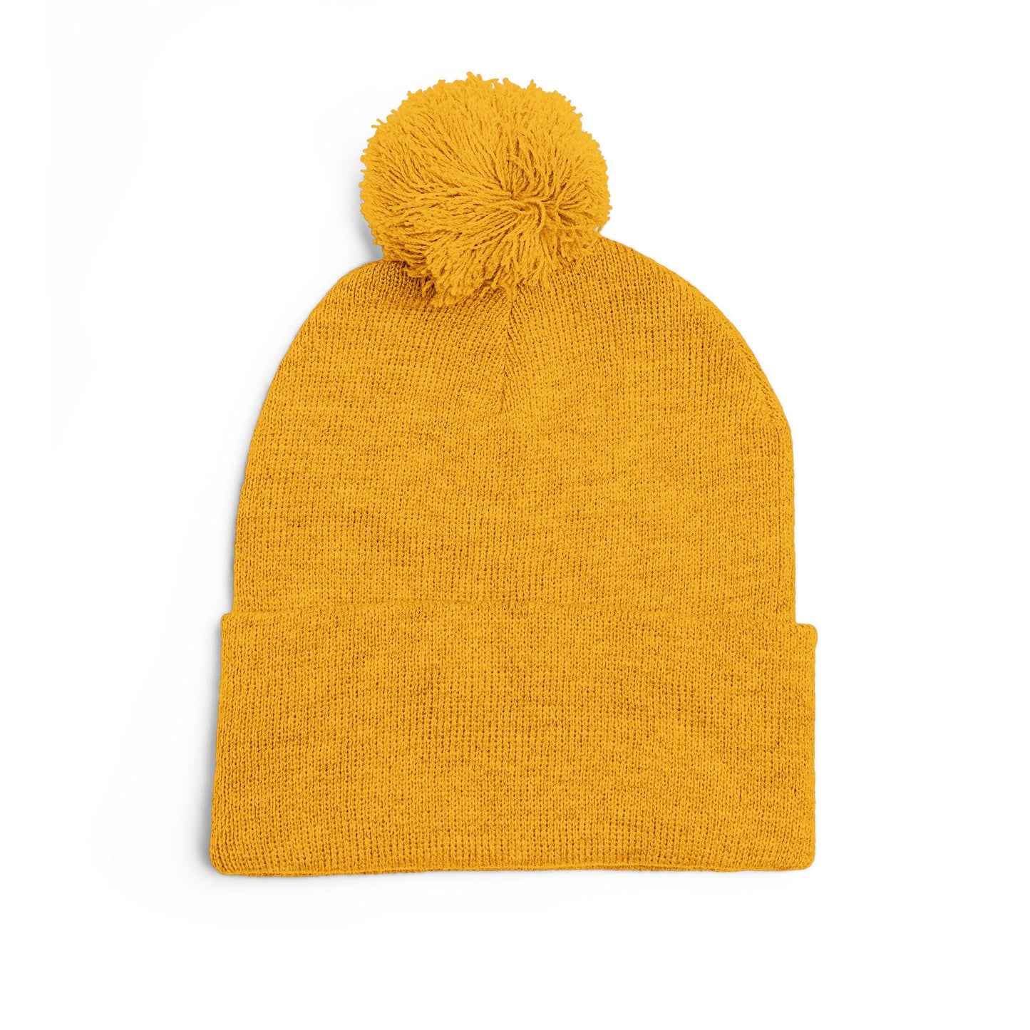 Hustle and Knowledge Pom-Pom Knit Cap