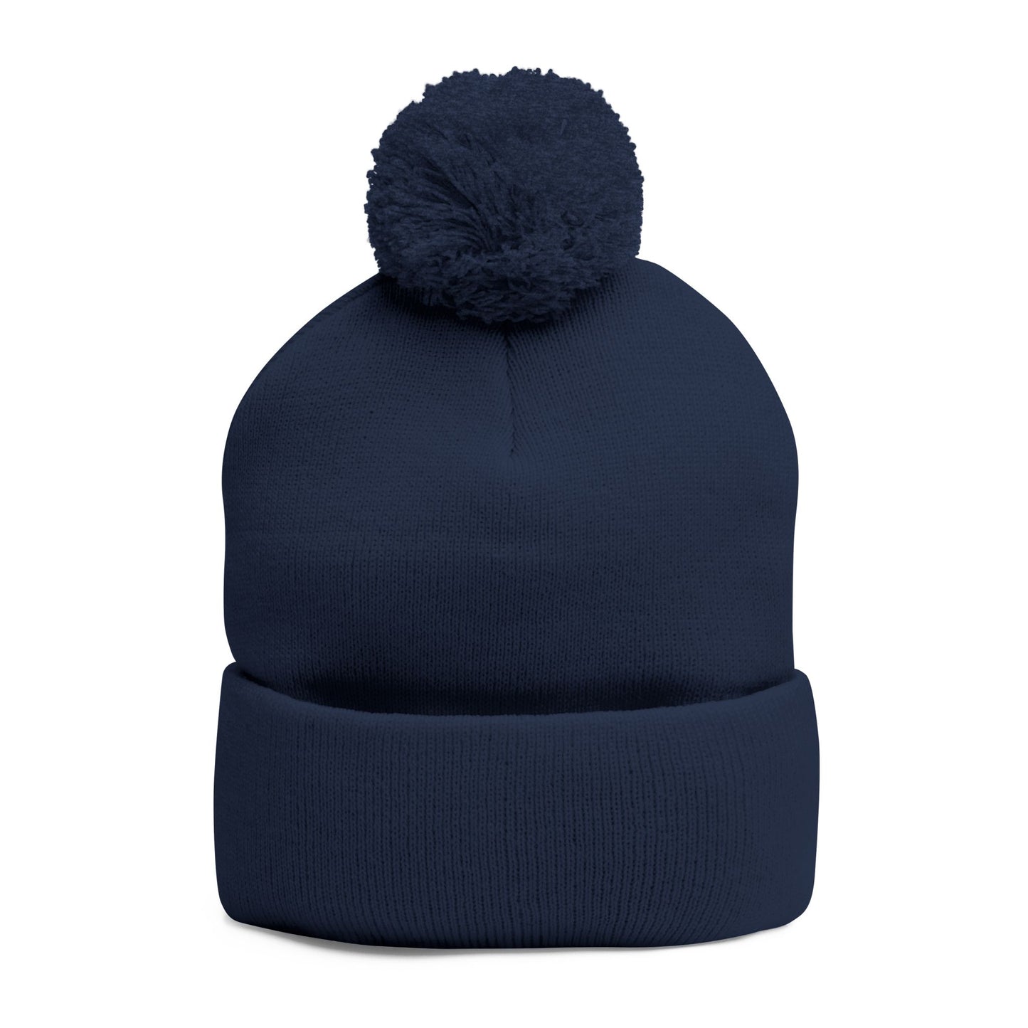 Hustle and Knowledge Pom-Pom Knit Cap