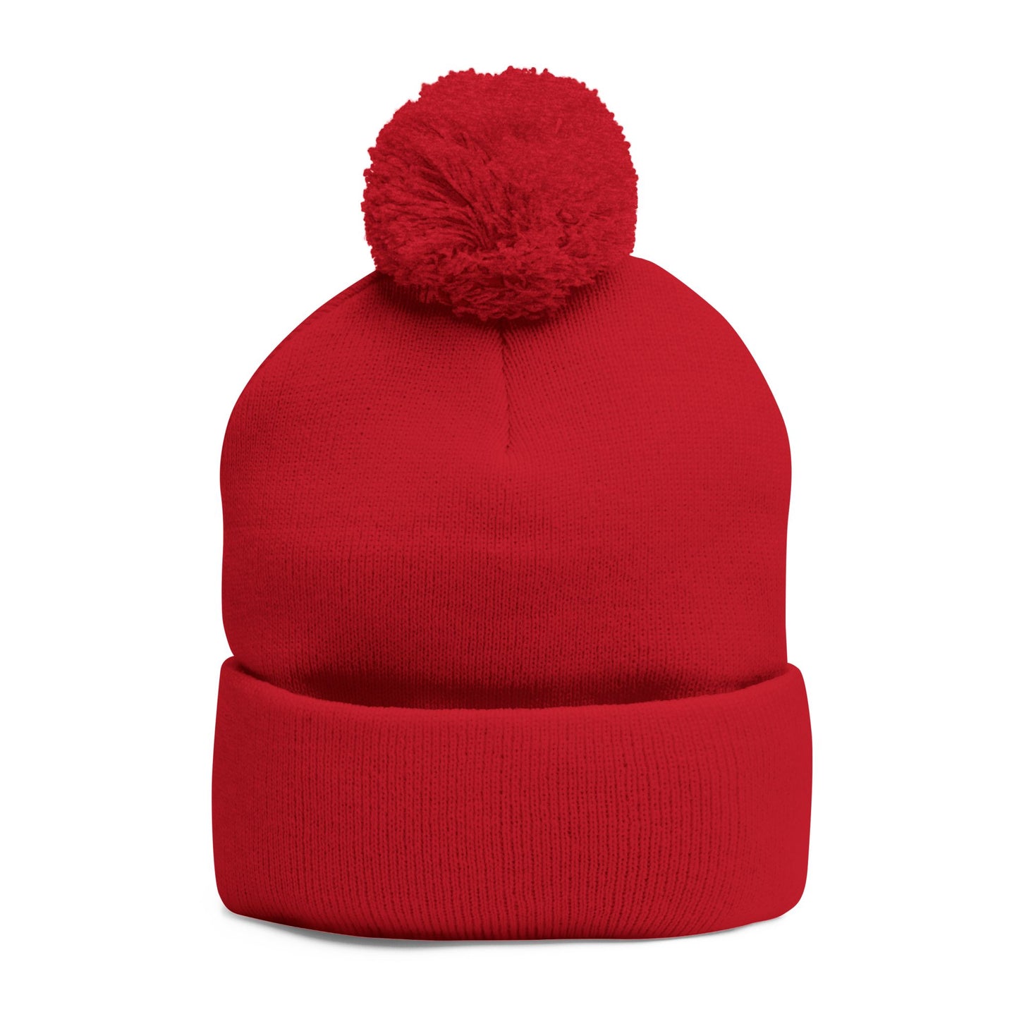 Hustle and Knowledge Pom-Pom Knit Cap