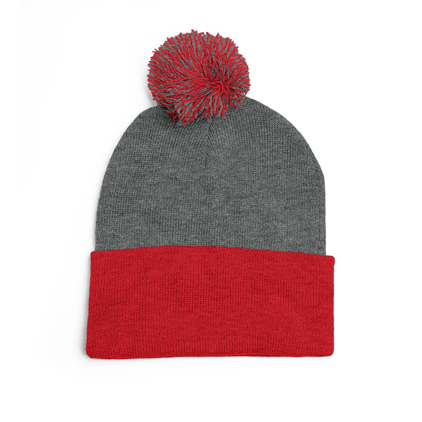 Hustle and Knowledge Pom-Pom Knit Cap