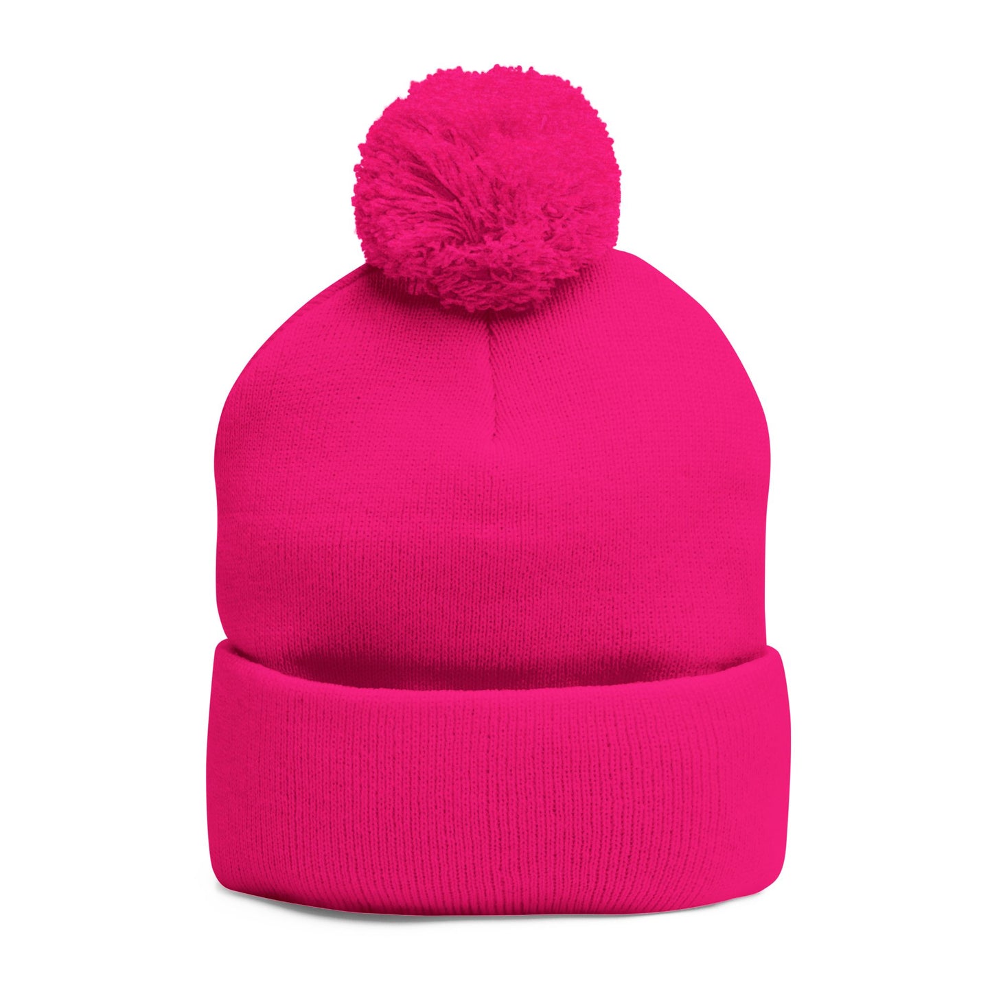 Hustle and Knowledge Pom-Pom Knit Cap