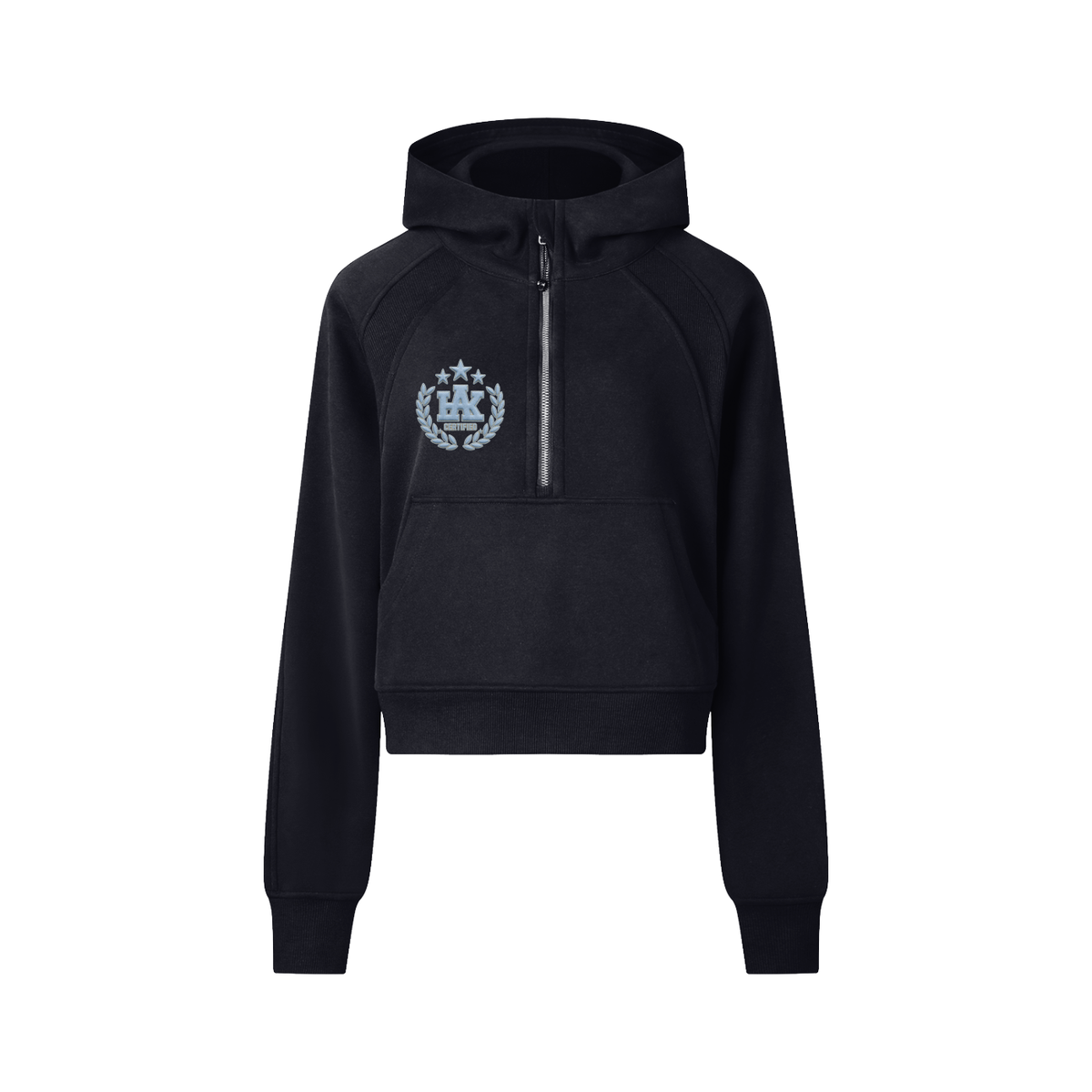 Cropped Half-Zip Hoodie