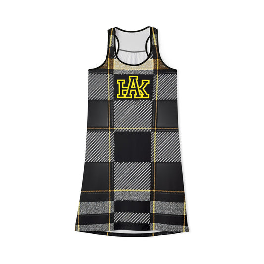 Stylish Plaid Women Racerback Dress - Perfect for Casual Outings & Summer Events