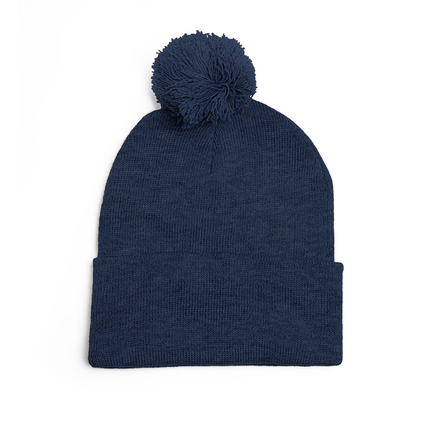 Hustle and Knowledge Pom-Pom Knit Cap