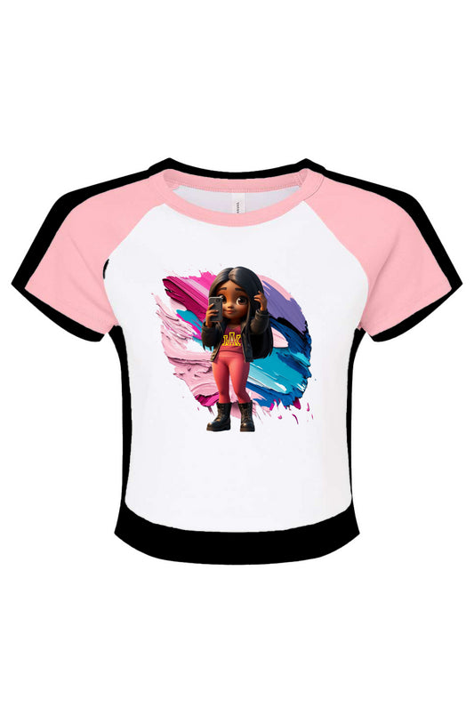 Micro Rib Raglan Baby Tee