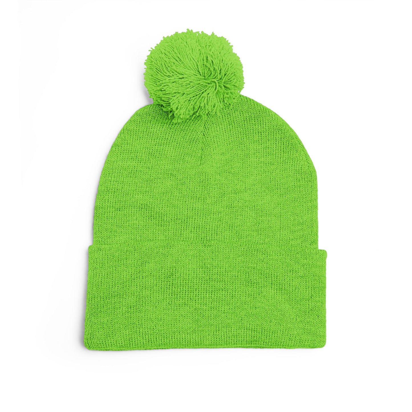 Hustle and Knowledge Pom-Pom Knit Cap
