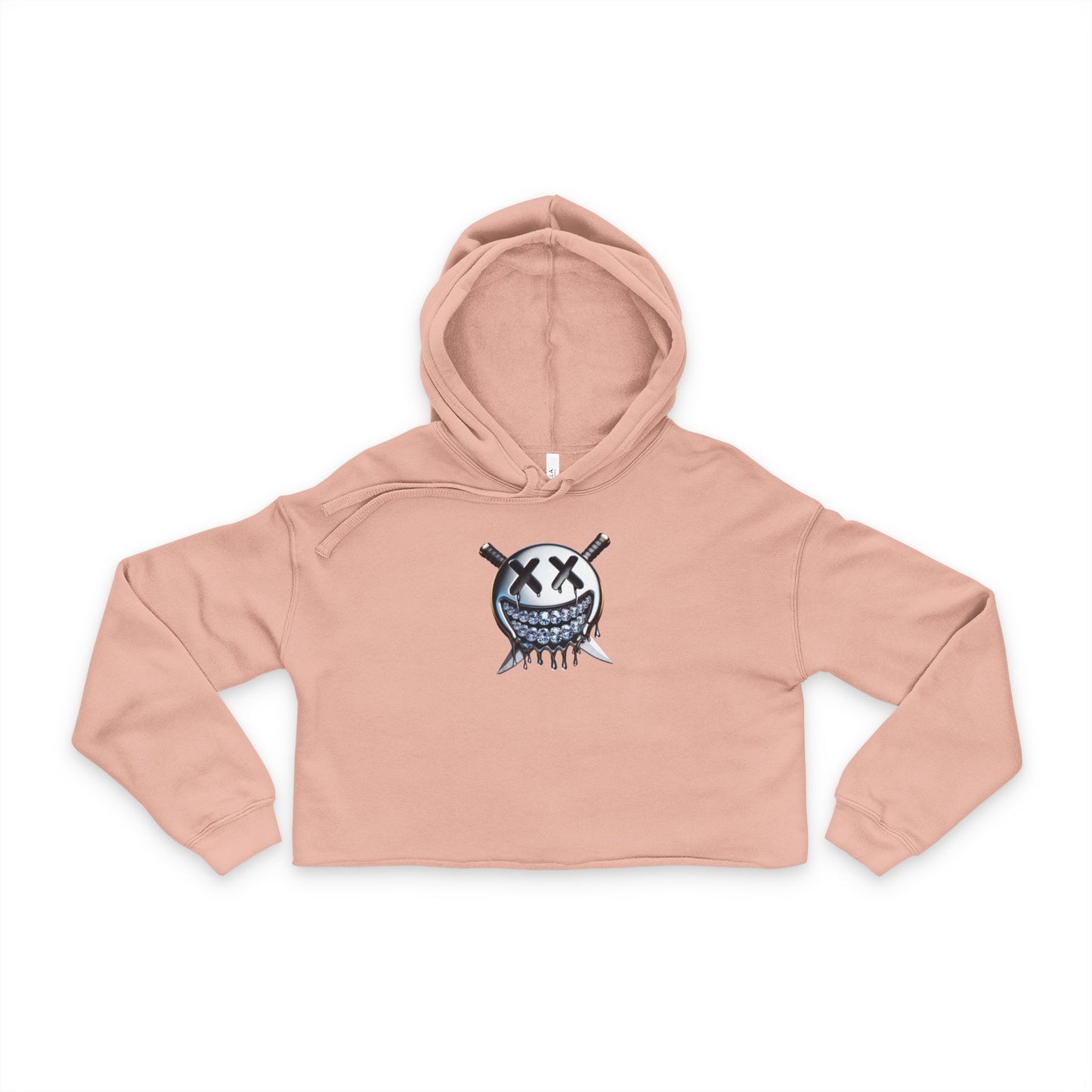 Edgy Women's Cropped Hoodie with Graphic Print - Casual Streetwear, Gift for Her, Trendy Outfit, Fall Fashion, Unique Style