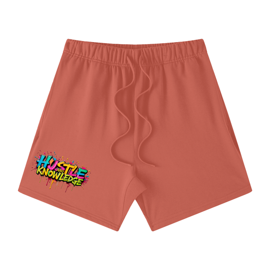 Unisex Earth Tone Loose Fit Cotton Shorts