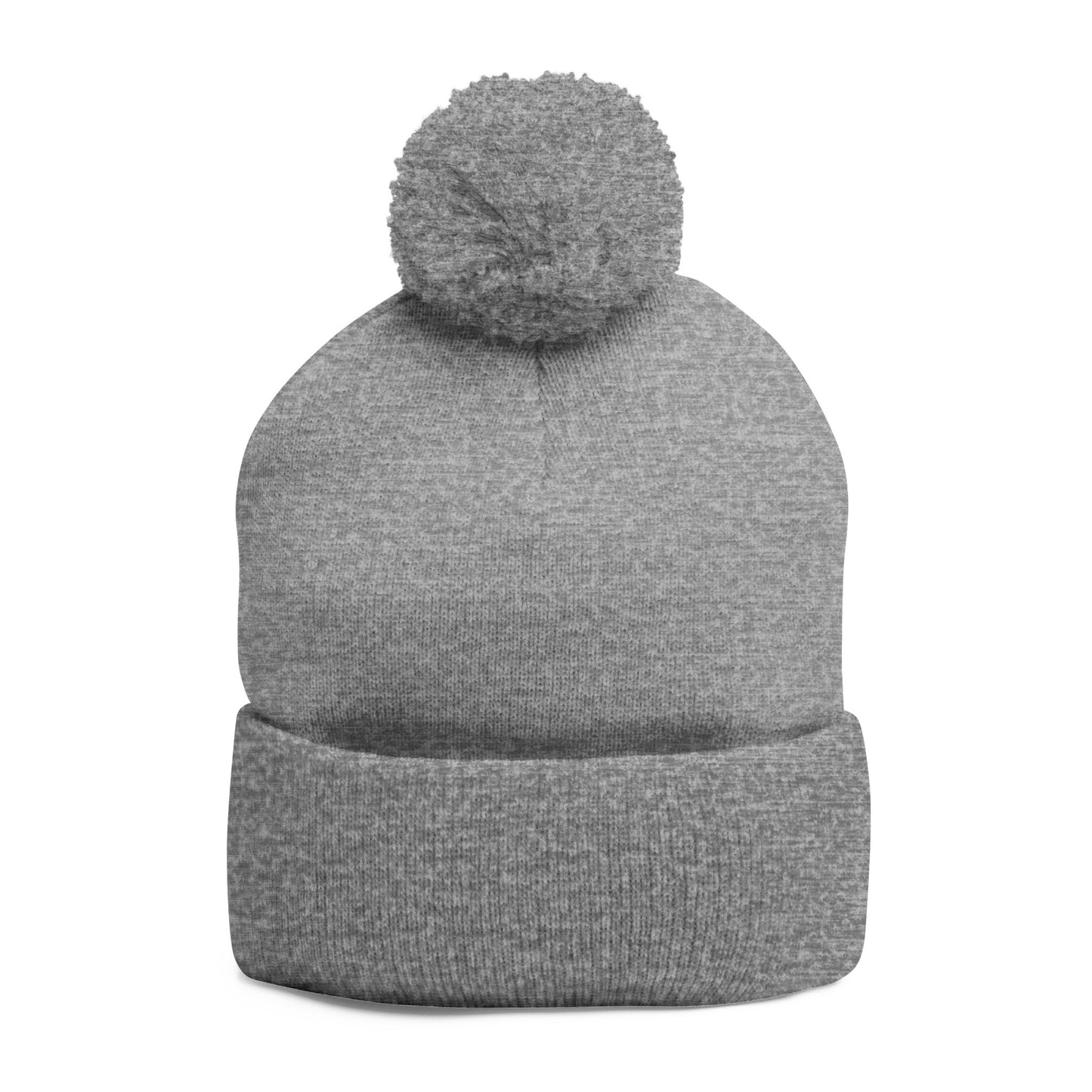 Hustle and Knowledge Pom-Pom Knit Cap