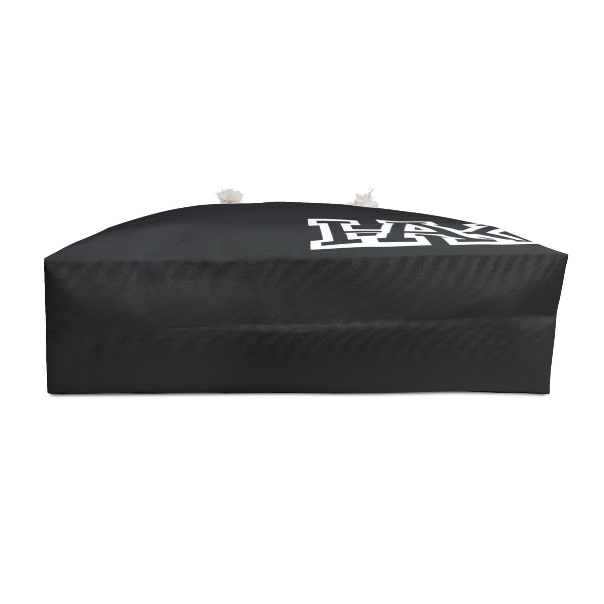 Hustle & Knowledge Weekender Bag — Black Rope-Handle Travel Tote