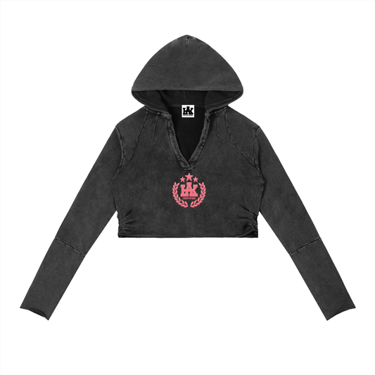 Vintage Washed Raw Edge Hoodie