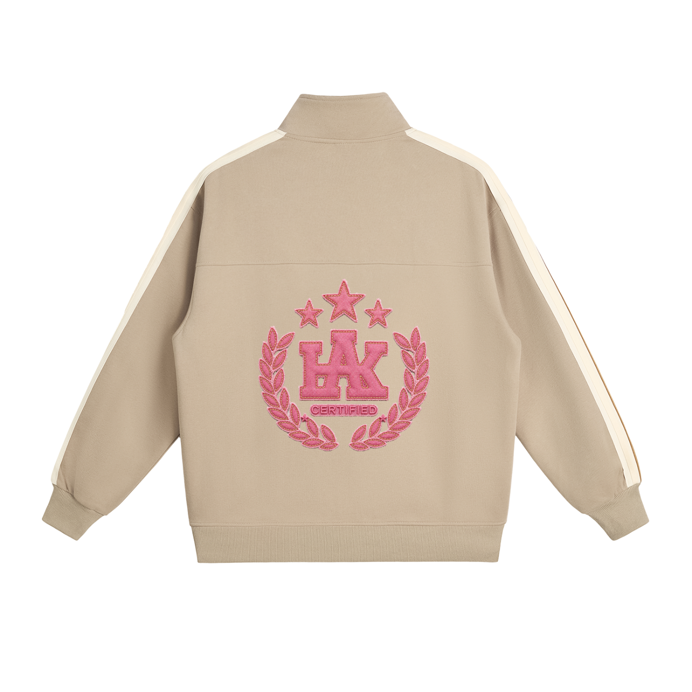 Contrast Side-Stripe Stand Collar  Jacket