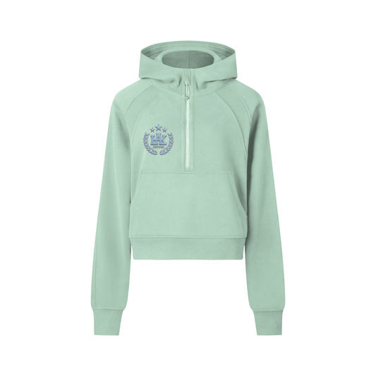 Cropped Half-Zip Hoodie