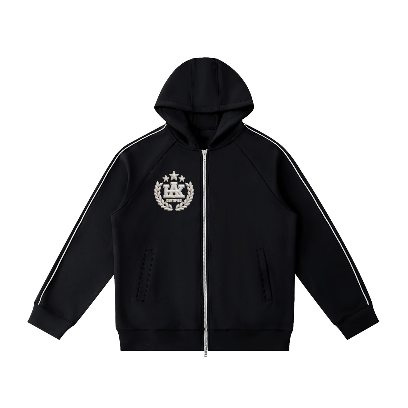 Heavyweight Raglan Sleeve Zip Hoodie